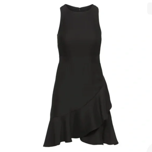 Banana Republic | Dresses | Banana Republic Black Faux Wrap Ruffle Tiered  Dress Size 6 Sleeveless | Poshmark